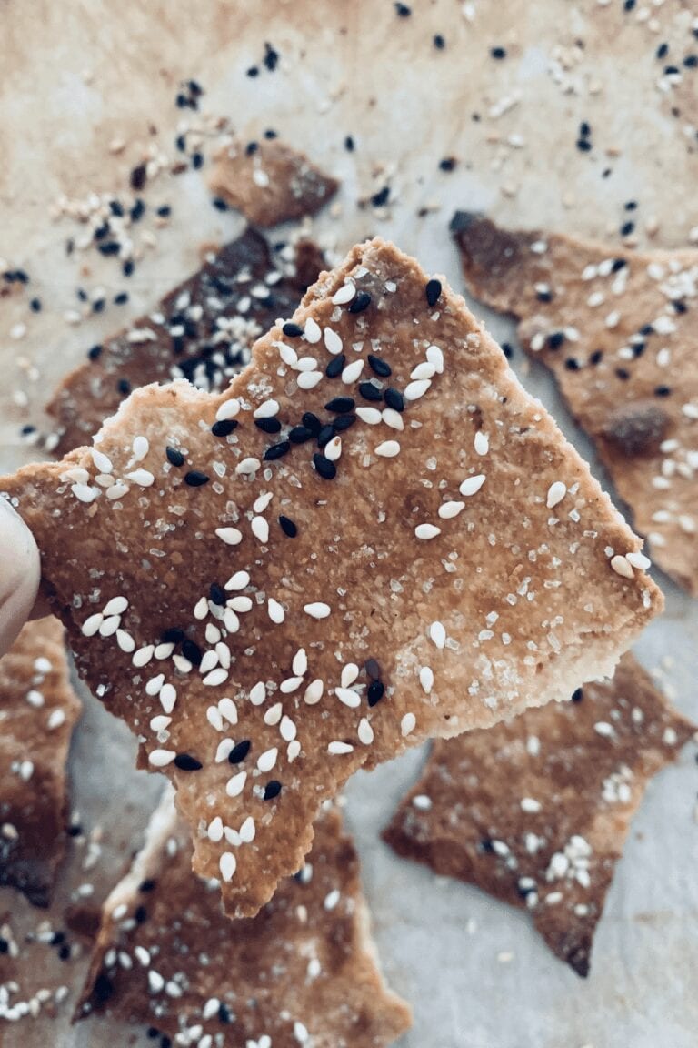 Sourdough lavosh crackers