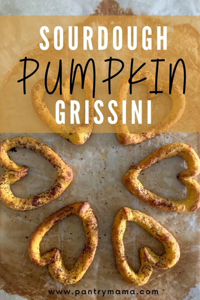 Sourdough pumpkin grissini