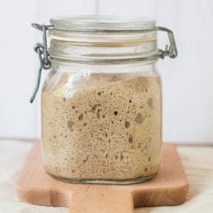 How to store sourdough starter in the fridge.