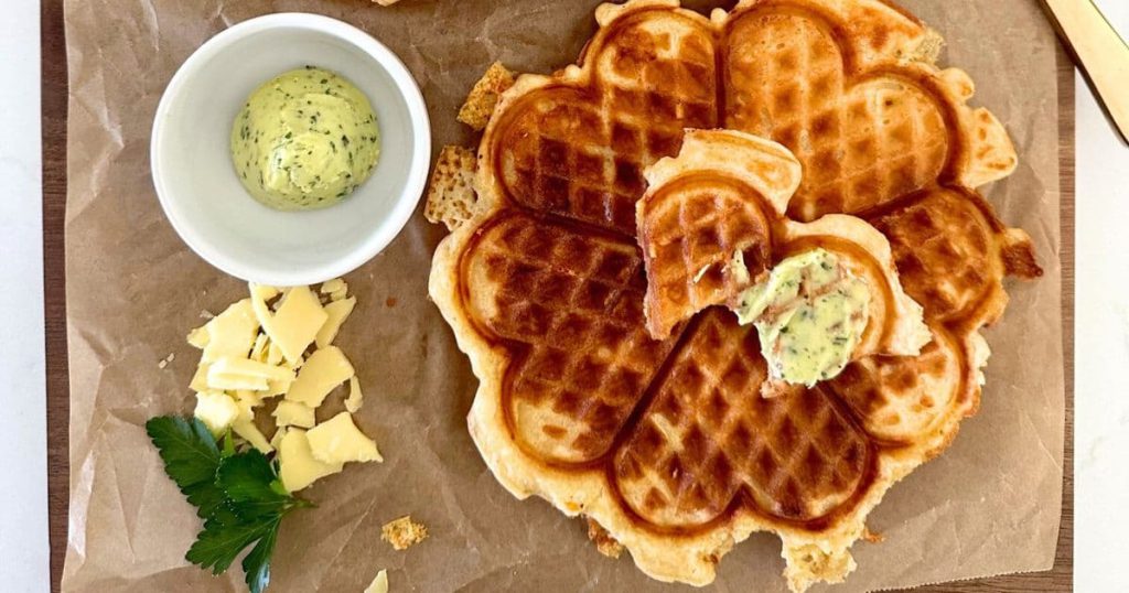 SOURDOUGH CHEESE WAFFLES - SOCIAL MEDIA FEATURE IMAGE