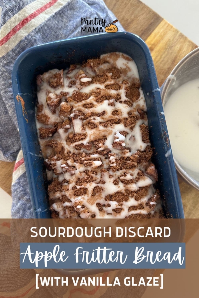 SOURDOUGH DISCARD APPLE FRITTER BREAD - PINTEREST IMAGE